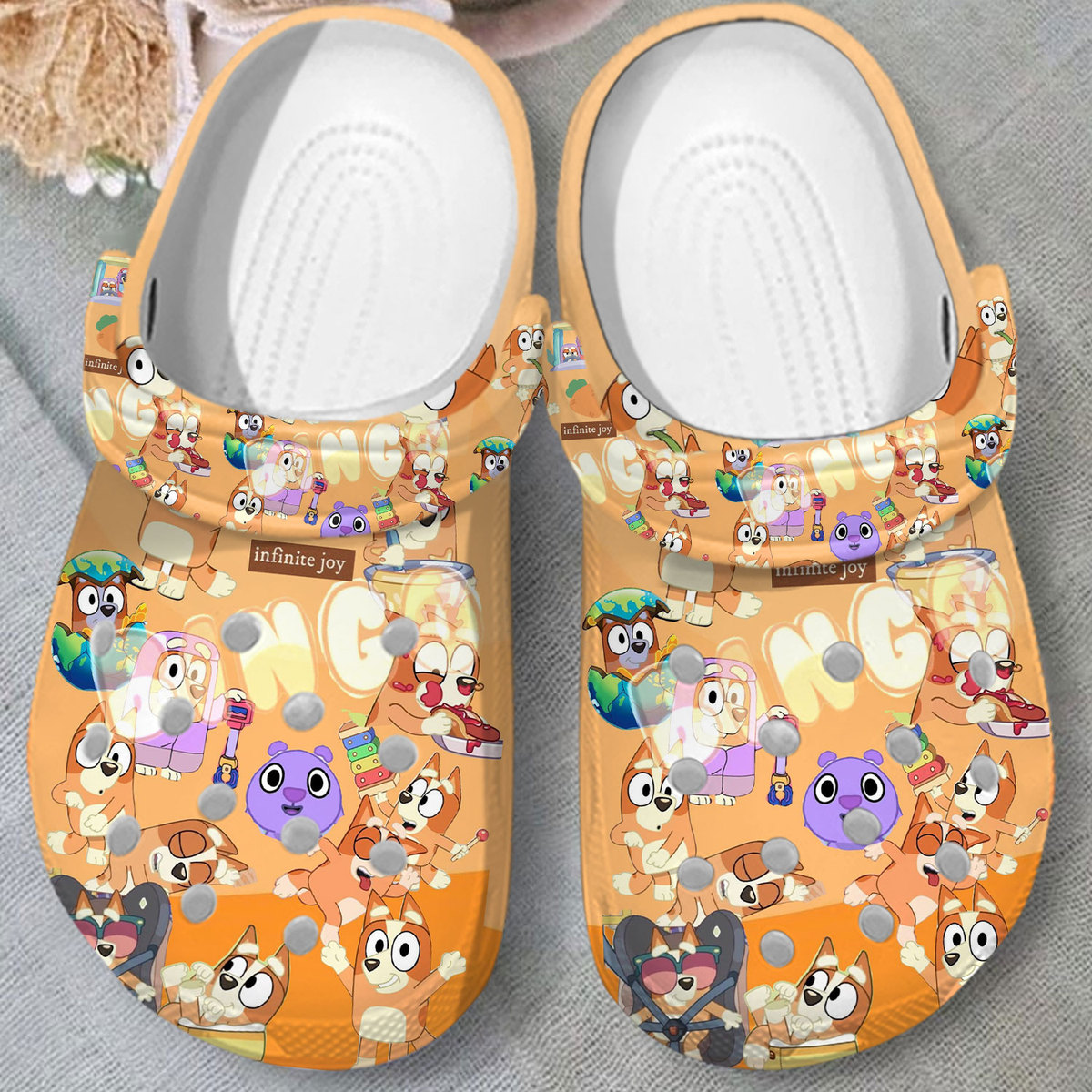 good looking design bluey orange clogs perfect for outdoor play iyodr