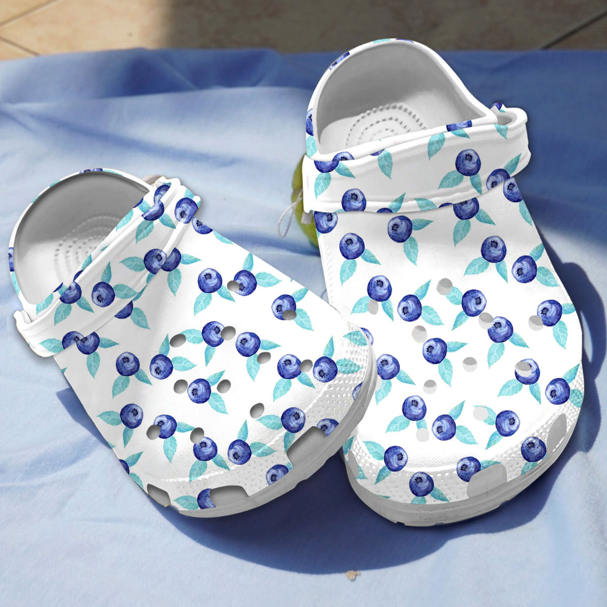 lightweight and breathable blueberry white clogs perfect for outdoor play 0ivd5