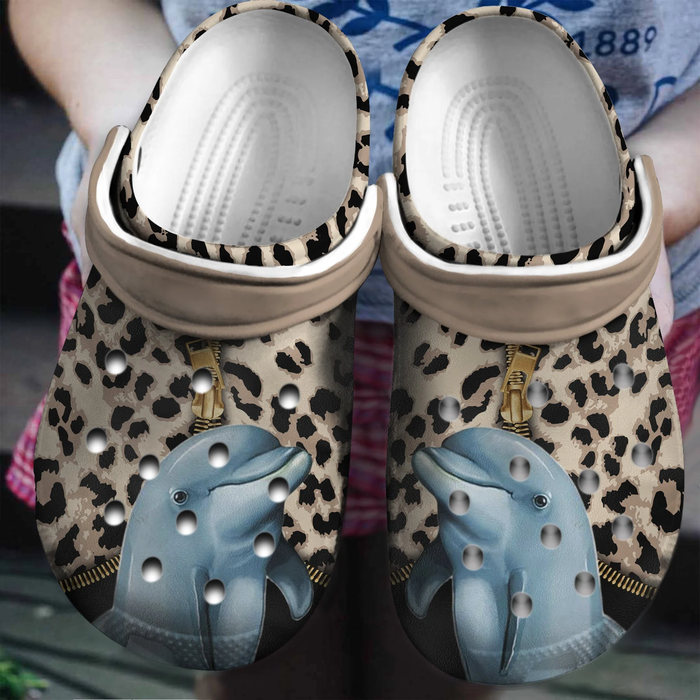 lightweight and fluffy dolphin clogs funny and stylish for outdoor walking o2gii