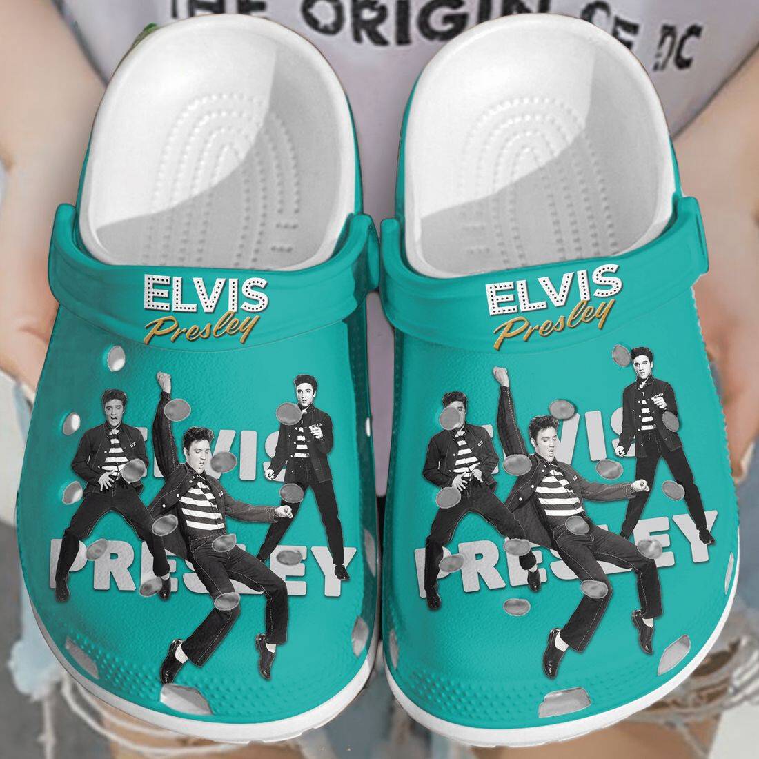 lightweight and non slip elvis presley green clogs perfect for outdoor play 7x2dk