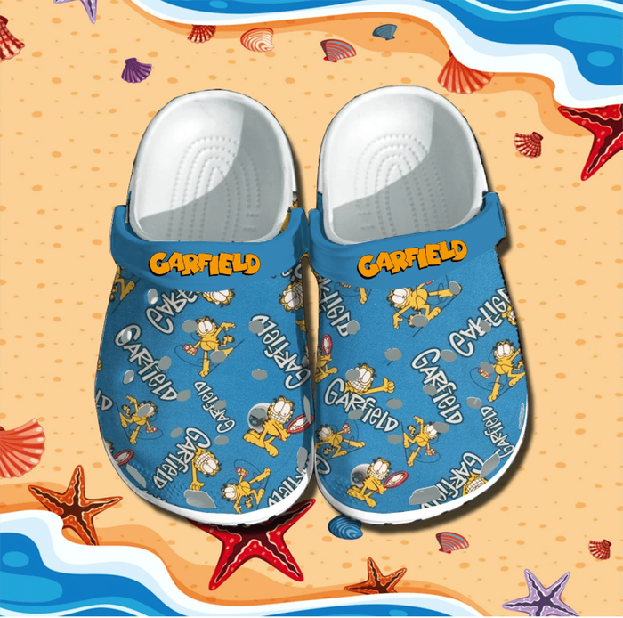 lightweight and non slip garfield blue clogs easy to clean and fast to dry 9jbkl