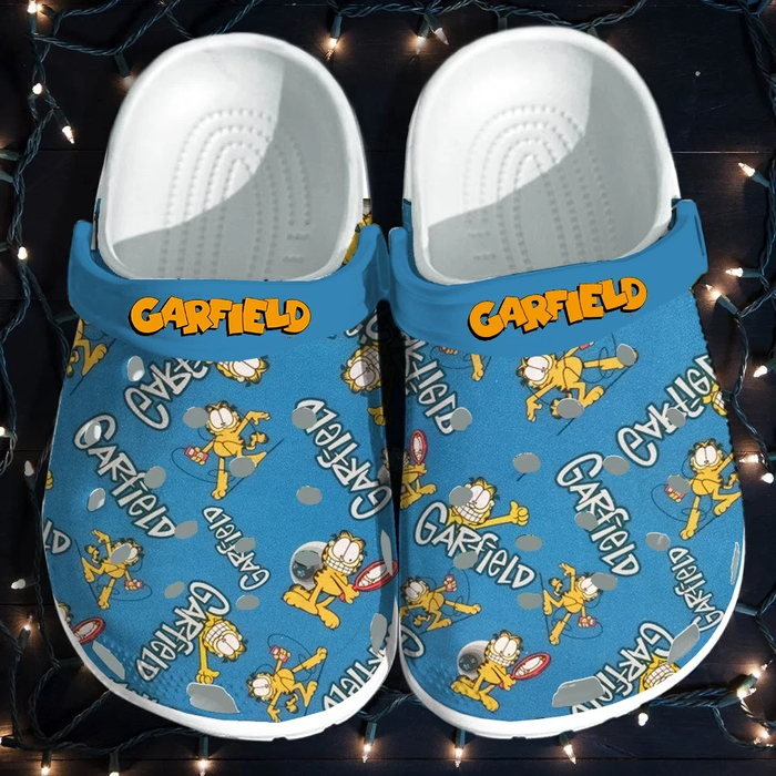 lightweight and non slip garfield blue clogs easy to clean and fast to dry hya3j