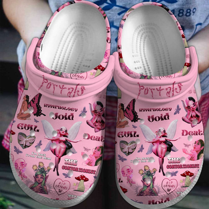 Lightweight And Soft Melanie Martinez White Pink Clogs, Shop Now For The Best Price