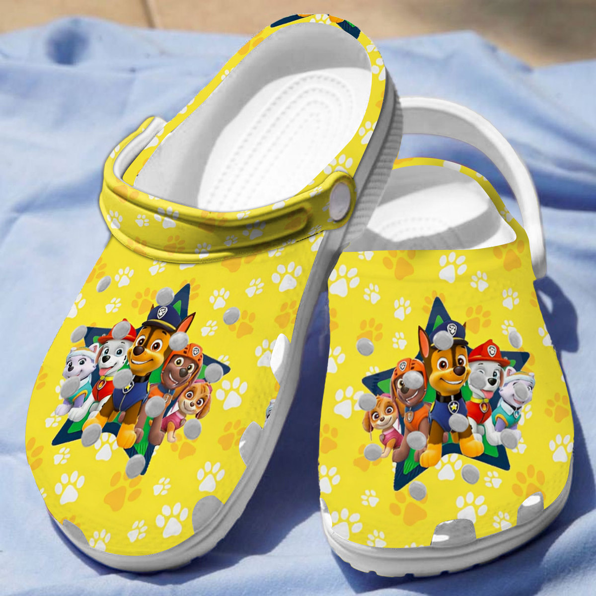 lightweight and water proof paw patrol yellow clogs easy to clean and quick to dry 5alyk