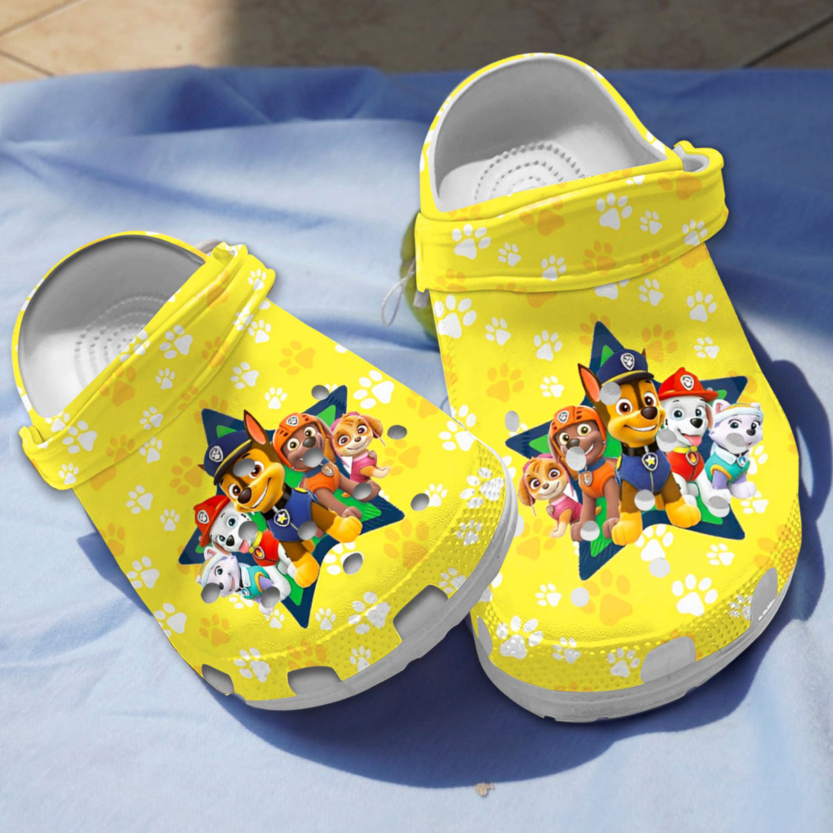 lightweight and water proof paw patrol yellow clogs easy to clean and quick to dry 5zqys