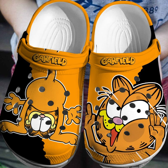 lightweight and water resistant orange garfield clogs unisex clogs match your lifestyle. rixep