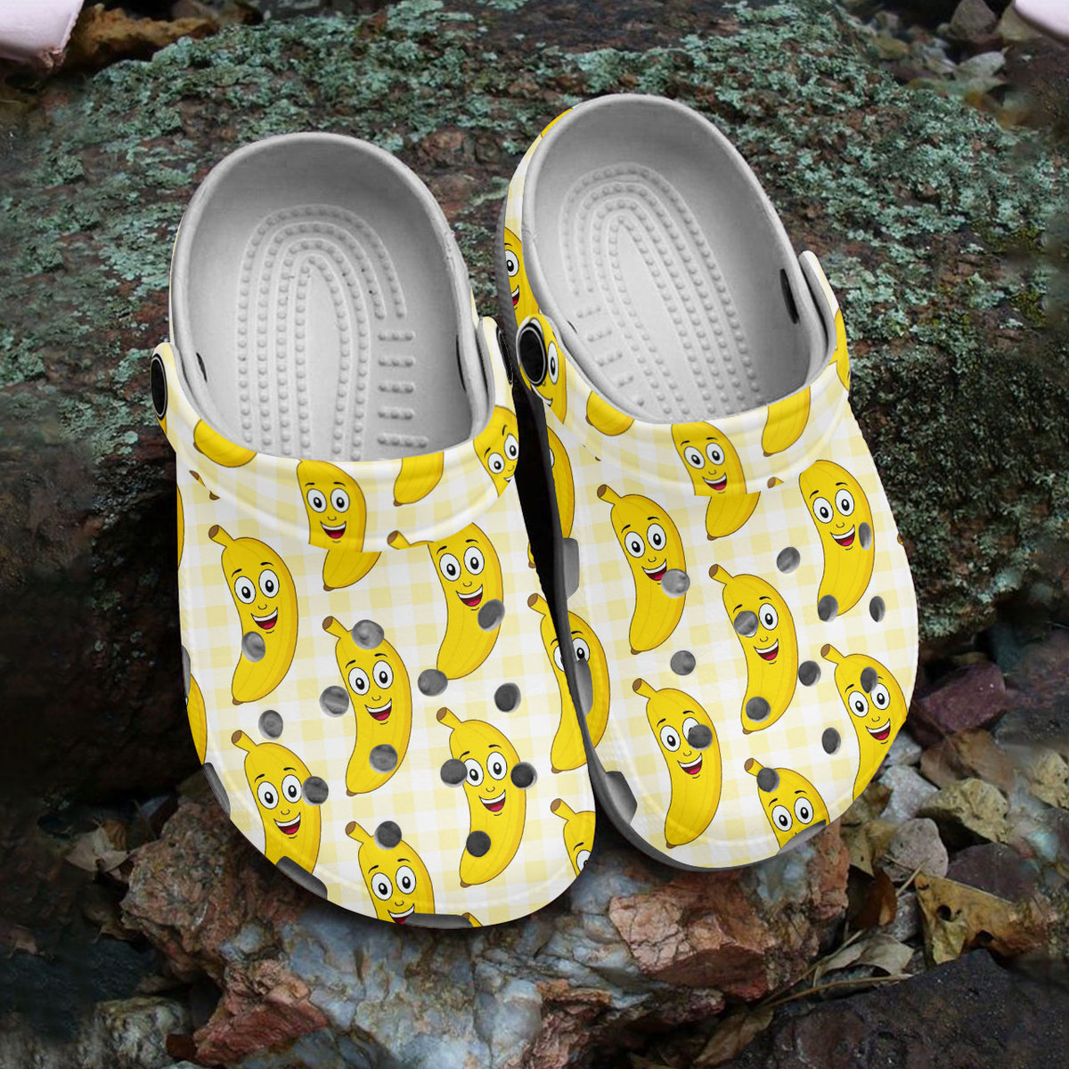 limited edition banana colorful clogs easy to clean %26 slip resistant uqhid
