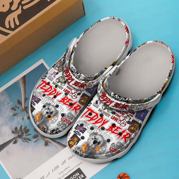 limited edition customized teddy bear white clogs best price for everyday 6sx0j