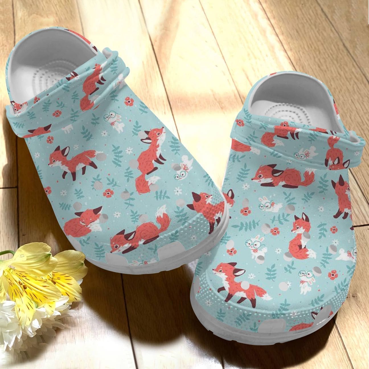 limited edition fox blue clogs brighten up your day jjpzc