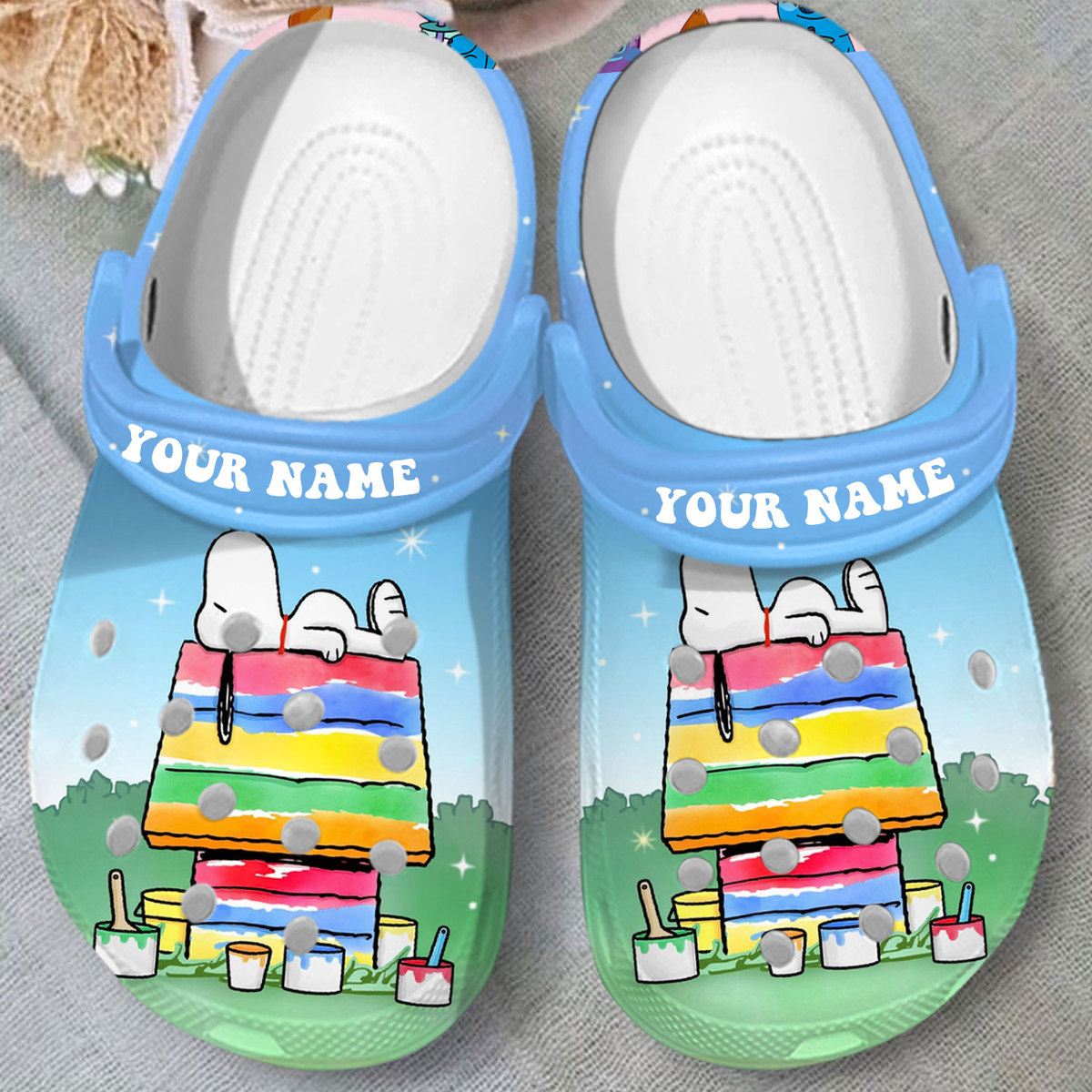 limited edition personalized snoopy blue clogs perfect footwear for family i63vh