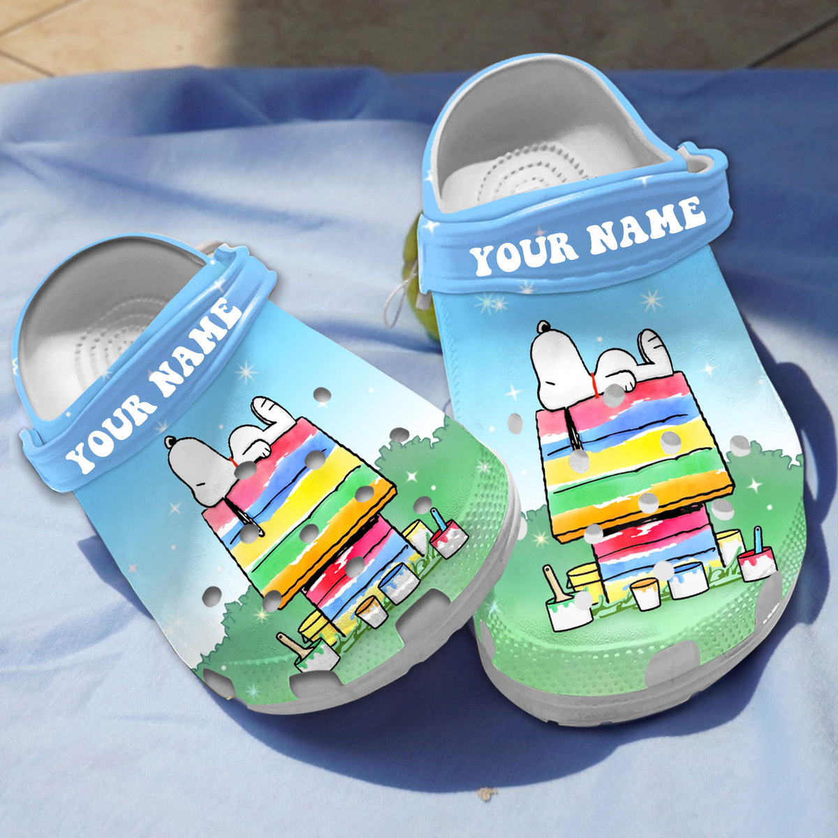 limited edition personalized snoopy blue clogs perfect footwear for family scx1v