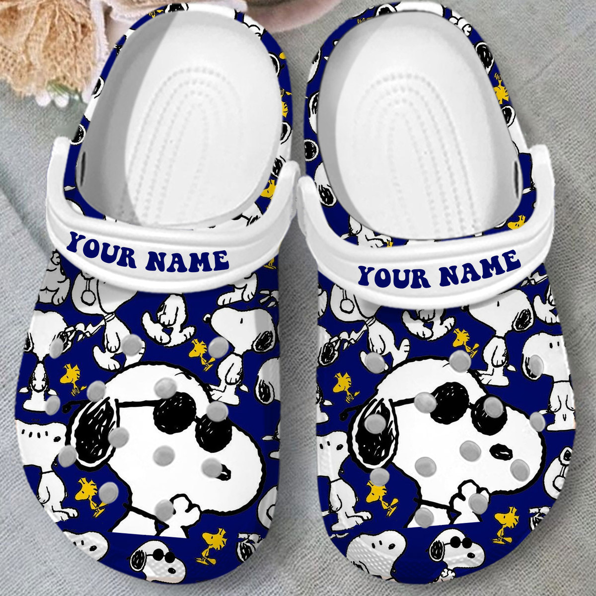 new 3d printed design personalized snoopy green clogs suitable for outdoor walking r6r4x