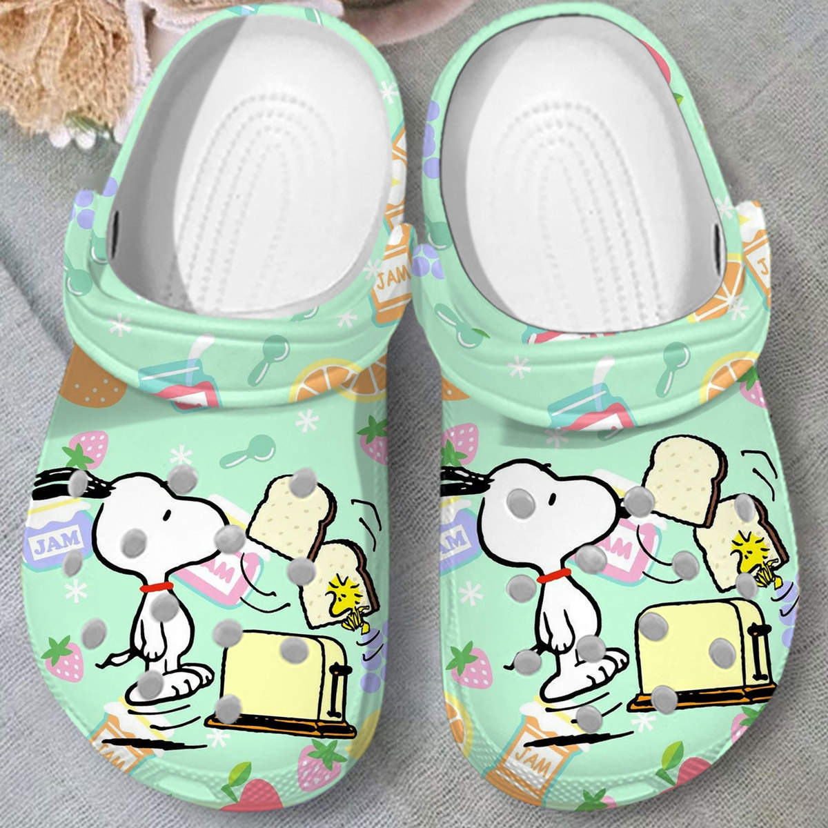 new 3d printed design snoopy green clogs easy to clean and fast to dry ndbkd