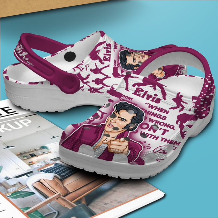 new and comfortable elvis presley pink clogs perfect footwear for men and women nngnl