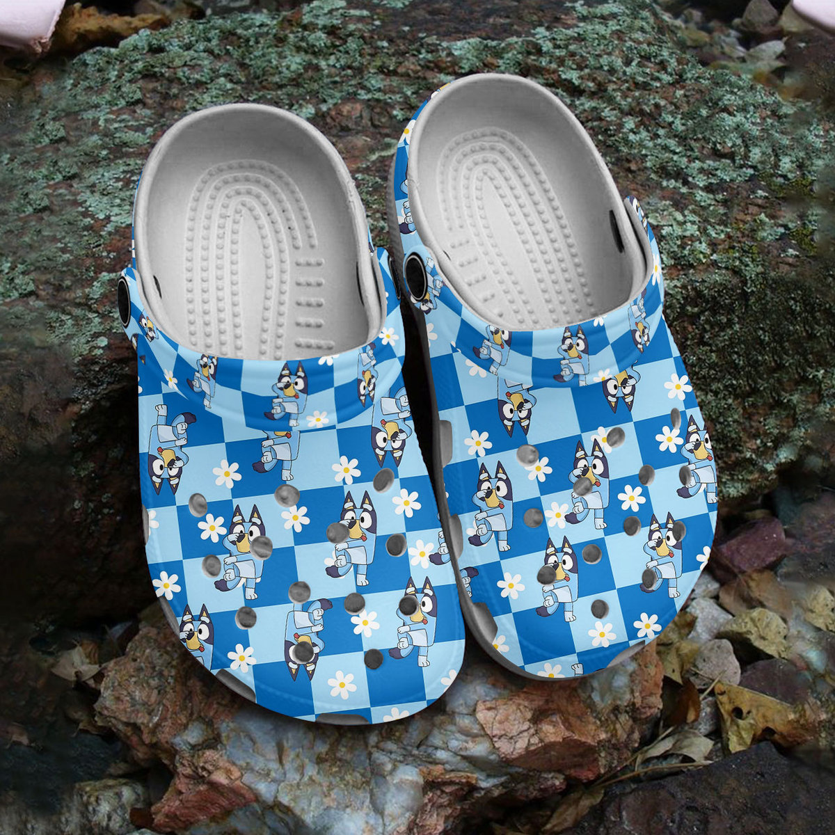 safety and water proof bluey blue clogs enjoying outdoor activities i9q3x