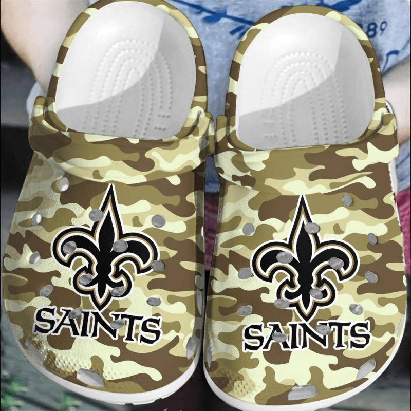 Special And Lined New Orleans Saints Colorful Clogs, Non-Slip Shoes For Women And Men