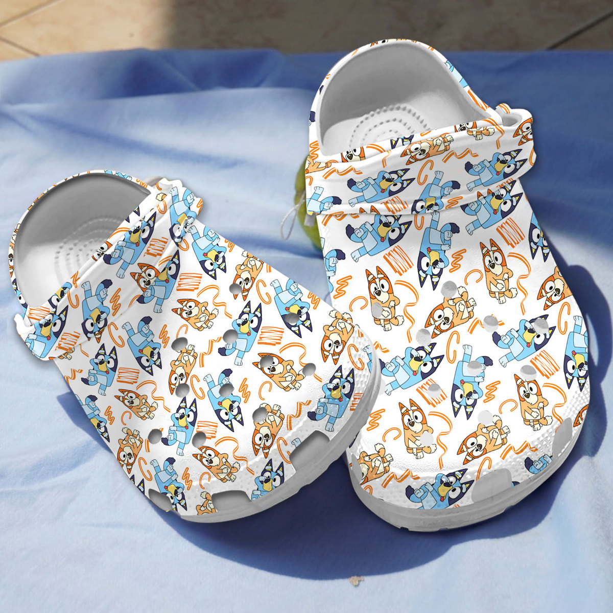 special design bluey white clogs bring joy and excitement v0o7b