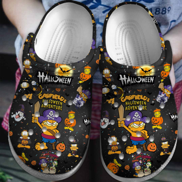 special design garfield black clogs bring joy and excitement ihfan