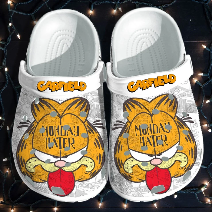 special design garfield white clogs brighten up your day yabcq