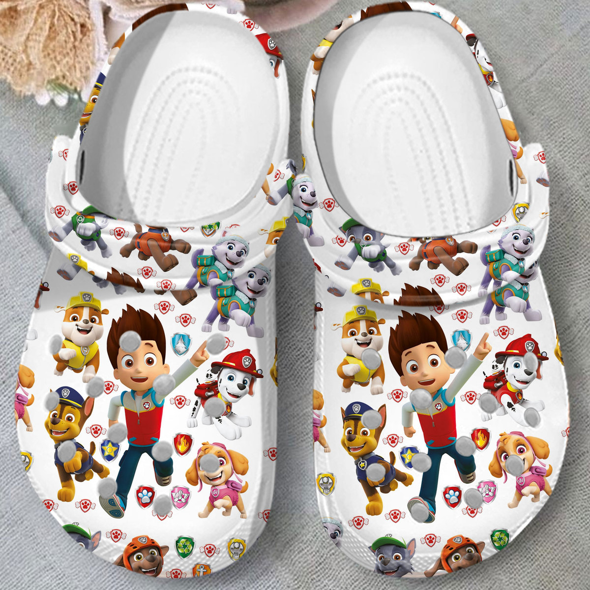 special design paw patrol white clogs best price for everyday oofhj