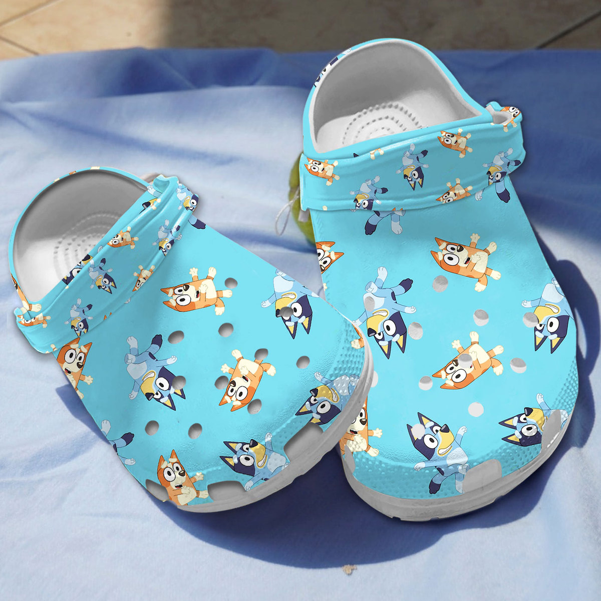 unique design bluey blue clogs perfect for outdoor activity zcla5