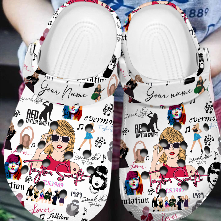 Water-proof And Classic Taylor Swift White Clogs, Perfect Footwear For Men And Women