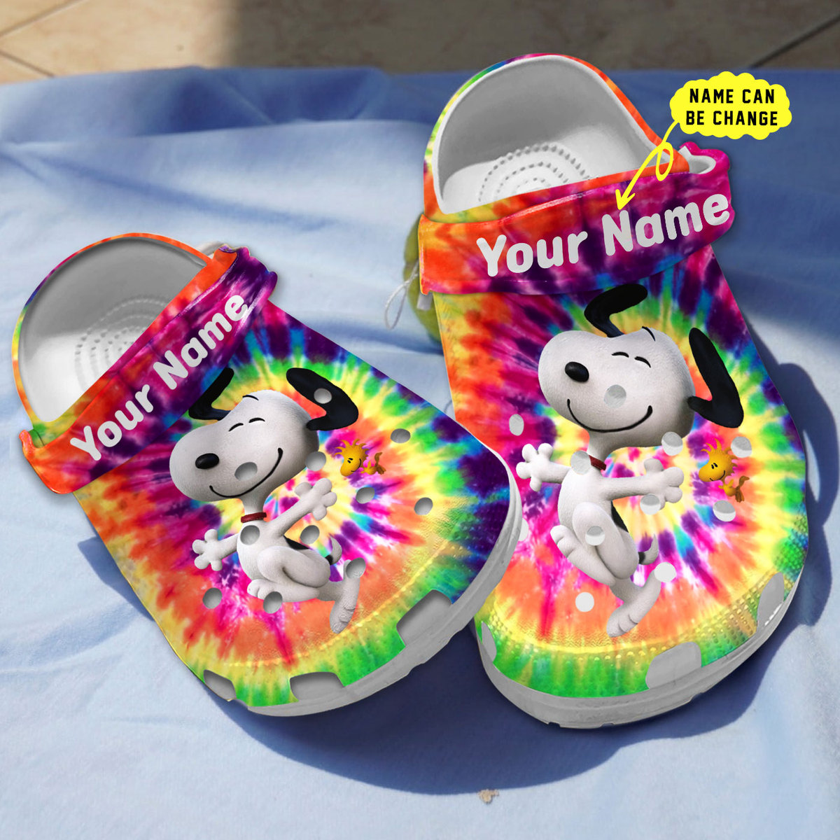Customized Clogs Snoopy And Colorful Tie Dye Pattern Clogs, Buy More Save More!