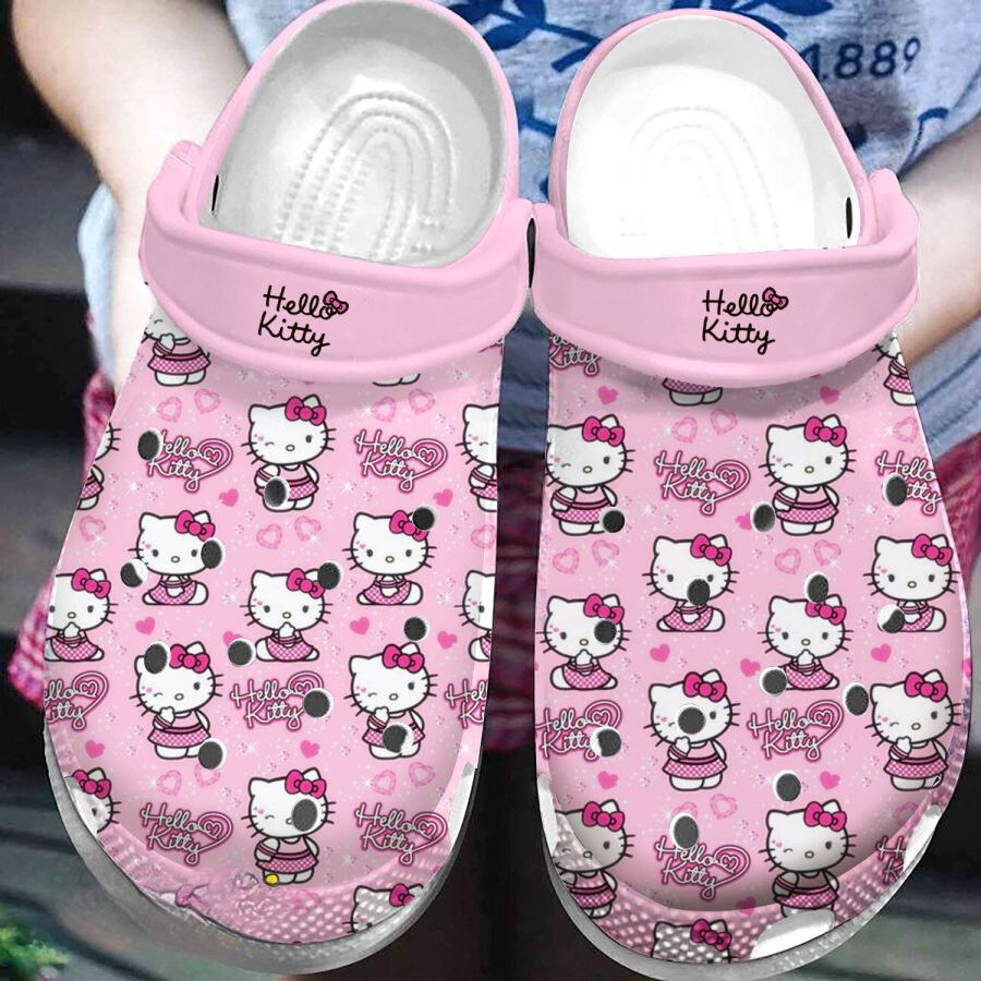 Cute Hello Kitty Classic Pink Clogs For Kids And Adults