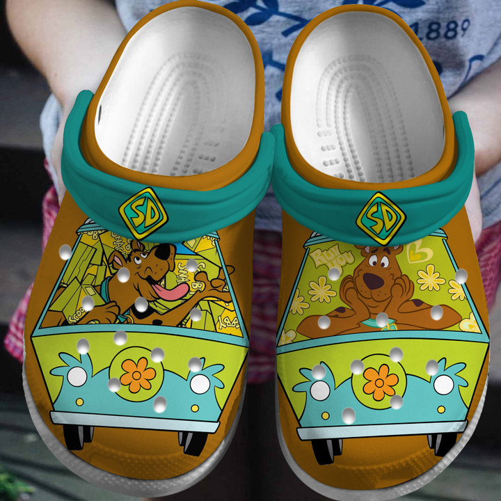 Funny Scooby Doo Cartoon Brown Clogs, Cute And Safe For Outdoor Play