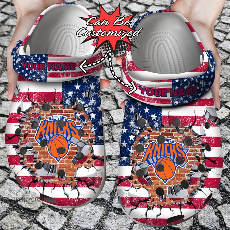 3d Printed And Customized New York Knicks Clogs, Suitable For Outdoor Walking