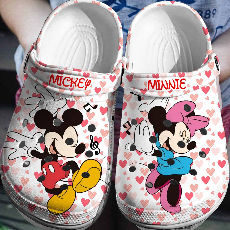 Comfortable Clogs Mickey And Minnie Mouse Colorful Clogs, Size 10, Shop Now!