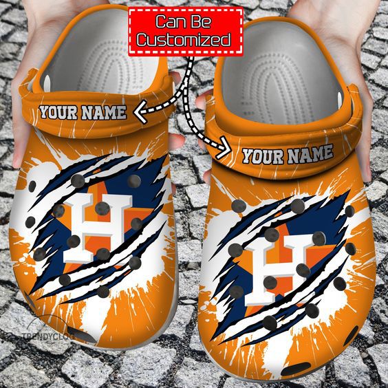 Customized And Lightweight Houston Astros Clogs, Available sizes For Kids And Adults