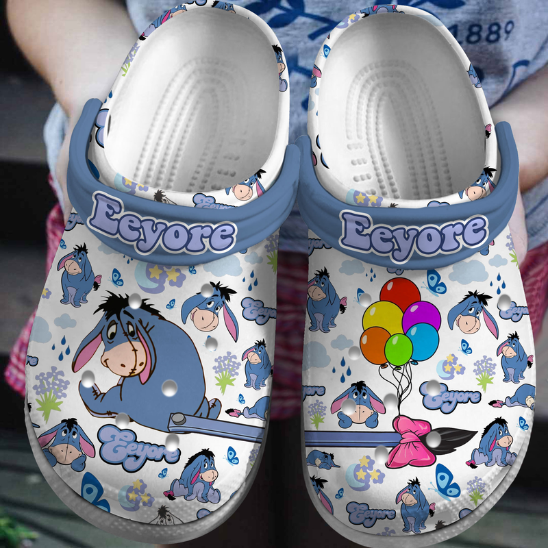 Cute Cartoon Character Eeyore Donkey Clogs, Express Shipping Service Available 