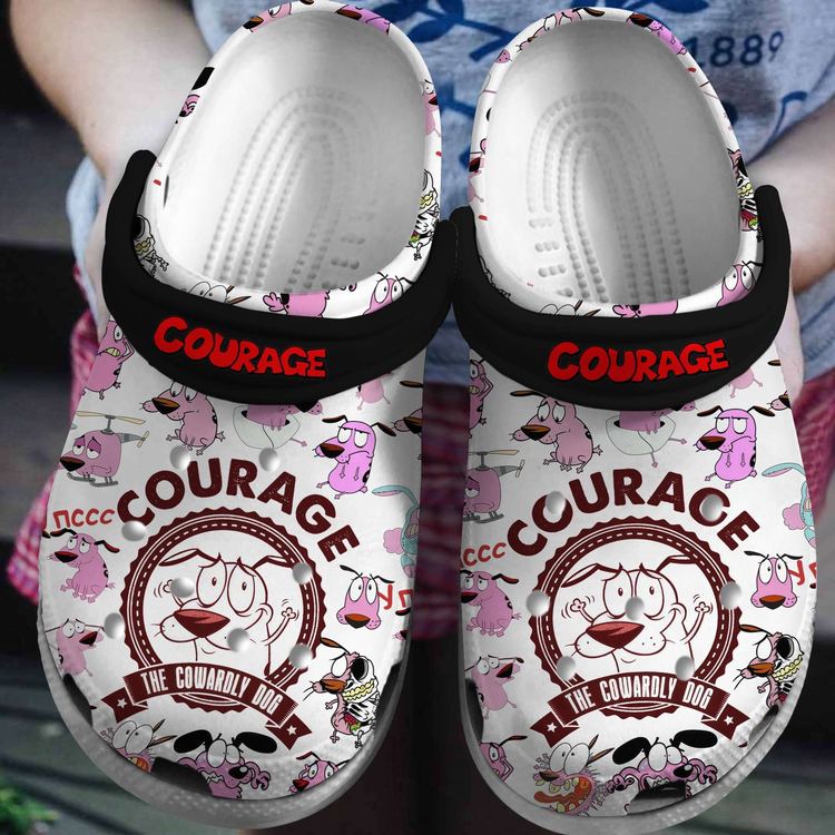 Funny Courage The Cowardly Dog Cartoon Clogs, Cute Gift For Kids & Adults