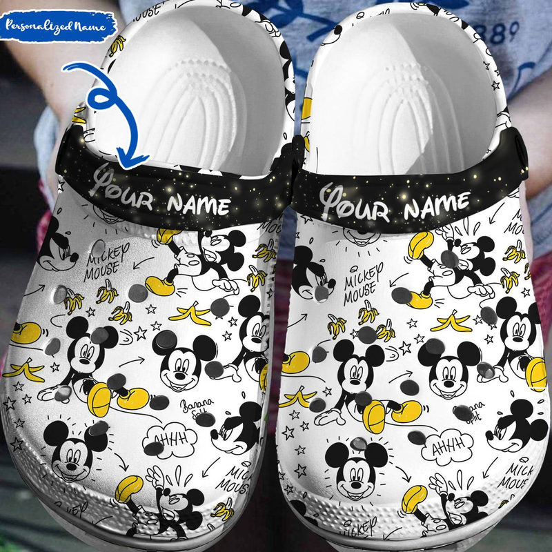 Funny Customized Clogs Disney Mickey Mouse Clogs, Cute Gift For Disney Fans