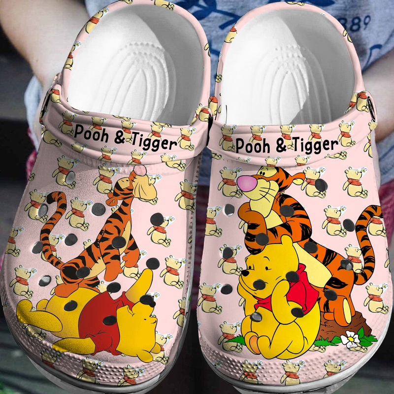 Non-slip & Lightweight Pooh And Tigger Cartoon Clogs, Express Shipping Available!