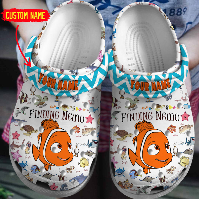 Personalized Clogs Finding Nemo Cartoon Slippers, Perfect Gift For Disney Fans