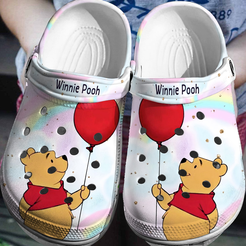 Soft & Comfortable Clogs Winnie The Pooh And Red Balloon Clogs, Shop Now!