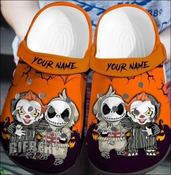 3d Printed And New Personalized Jack Skellington And Pennywise Clogs, The best Halloween Gift idea