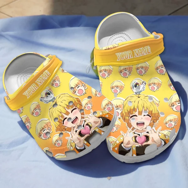 Agatsuma Zenitsu Cute Demon Slayer Special Clogs, Unisex Clogs