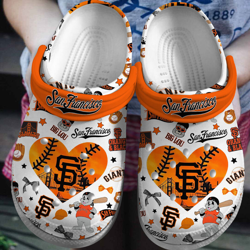 Breathable And Cute San Francisco Giants MLB Sport Clogs, Cute And Safe For Kids And Adults