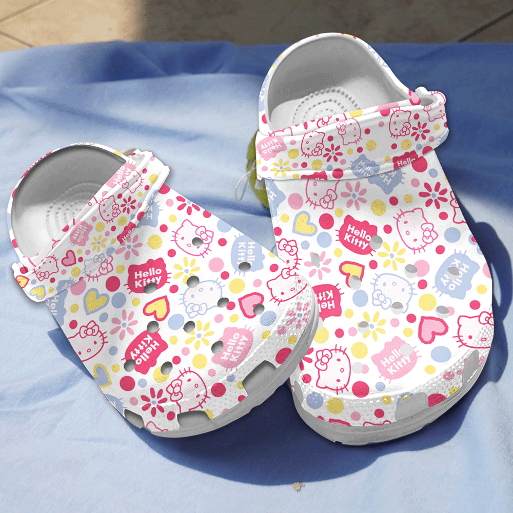 Classic And 3d Printed Hello Kitty Clogs, Suitable For Outdoor Walking