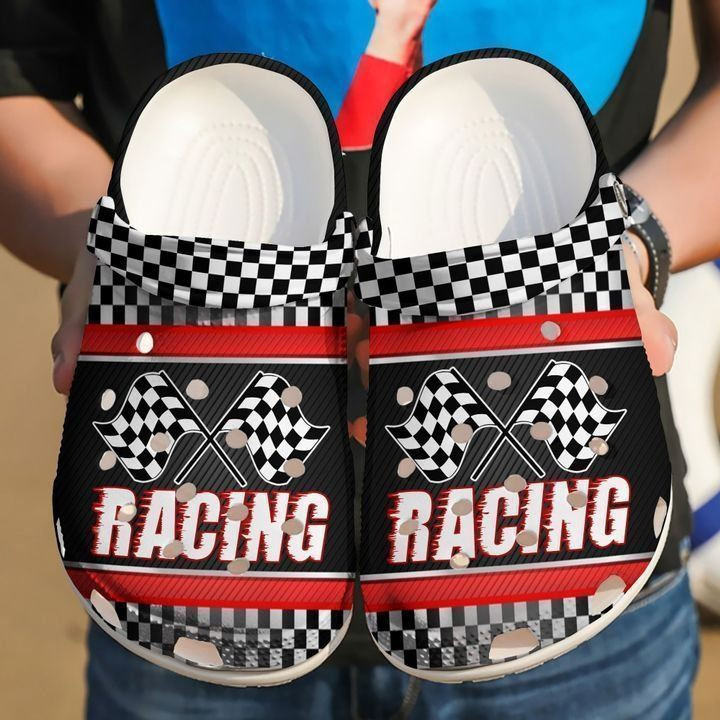 Fuzzy And Lightweight Clogs Race Car Black Clogs, Fast Shipping Available