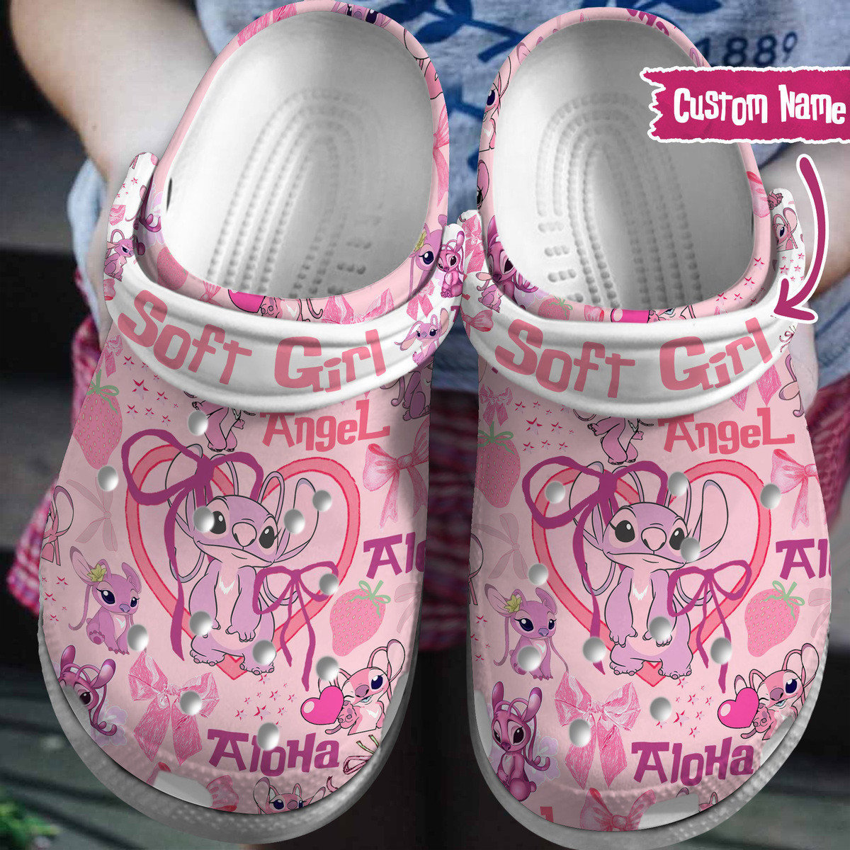 Good-looking And Breathable Lilo And Stitch Disney Cartoon Clogs Crocband, Cute And Safe For Kids And Adults