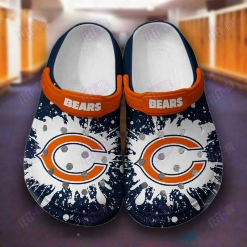 Navy Chicago Bears Tie Dye Clogs, Comfort Clogs For Adult