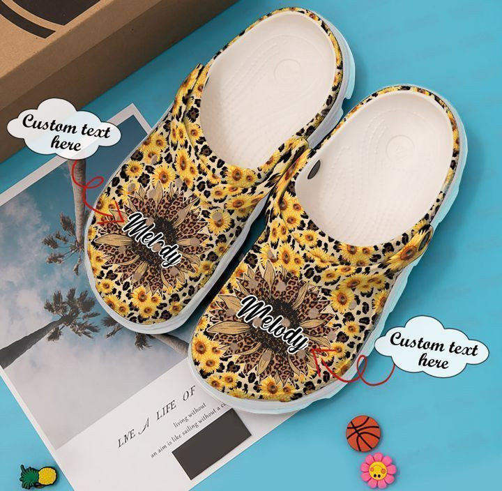 Non-slip And Customized Sunflower Clogs, Perfect For Outdoor Walking