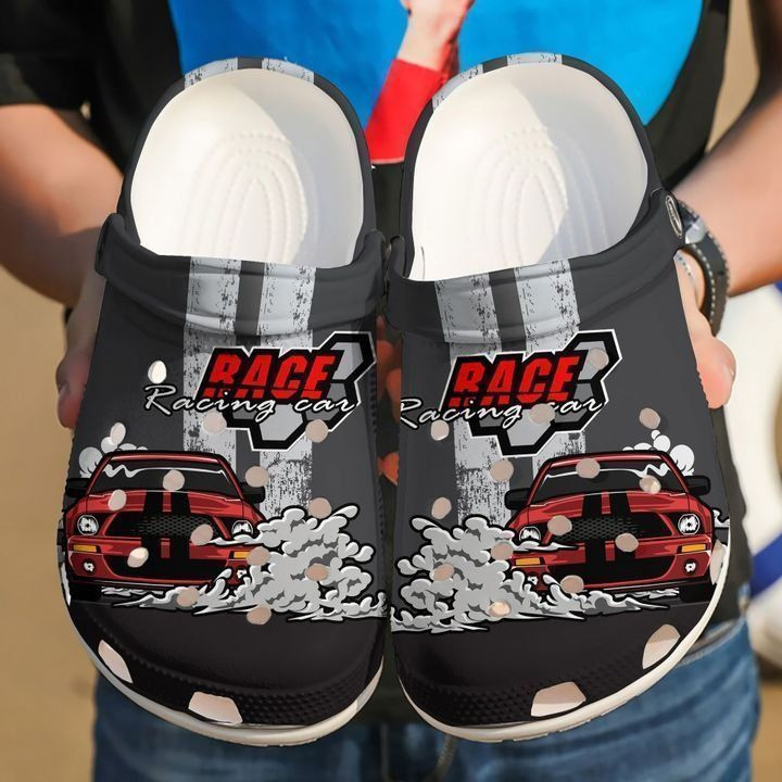 Non-slip And Durable Clogs Race Car Black Sandals, Buy More Save More 