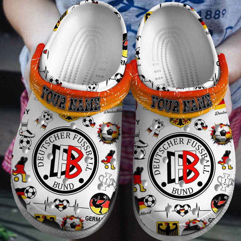 Special And 3d Printed Deutscher Fussball Bund Clogs, Suitable For Outdoor Walking