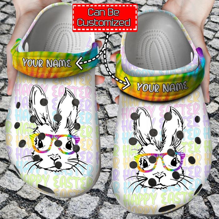 Colorful Easter Bunny Customized Clogs, Perfect Gift For Easter Holiday!