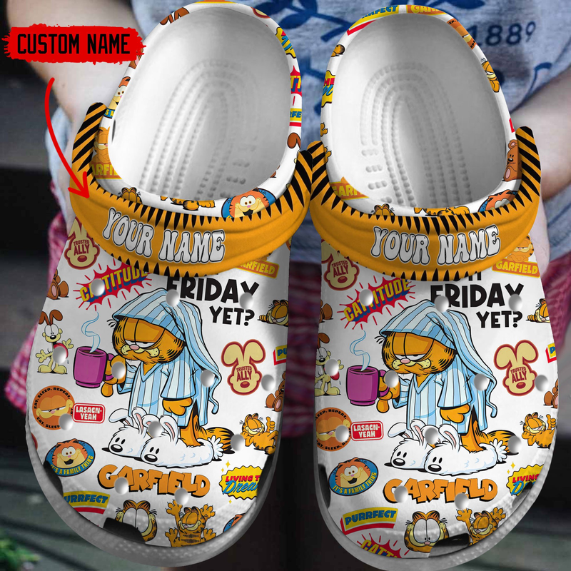Customized Garfield Clogs, Perfect For Outdoor Play